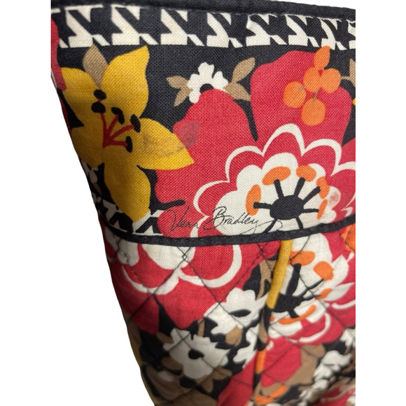 VERA BRADLEY VERA EXTRA LARGE TOTE BAG~BITTERSWEET Bright Floral Pattern Laptop - Picture 11 of 11